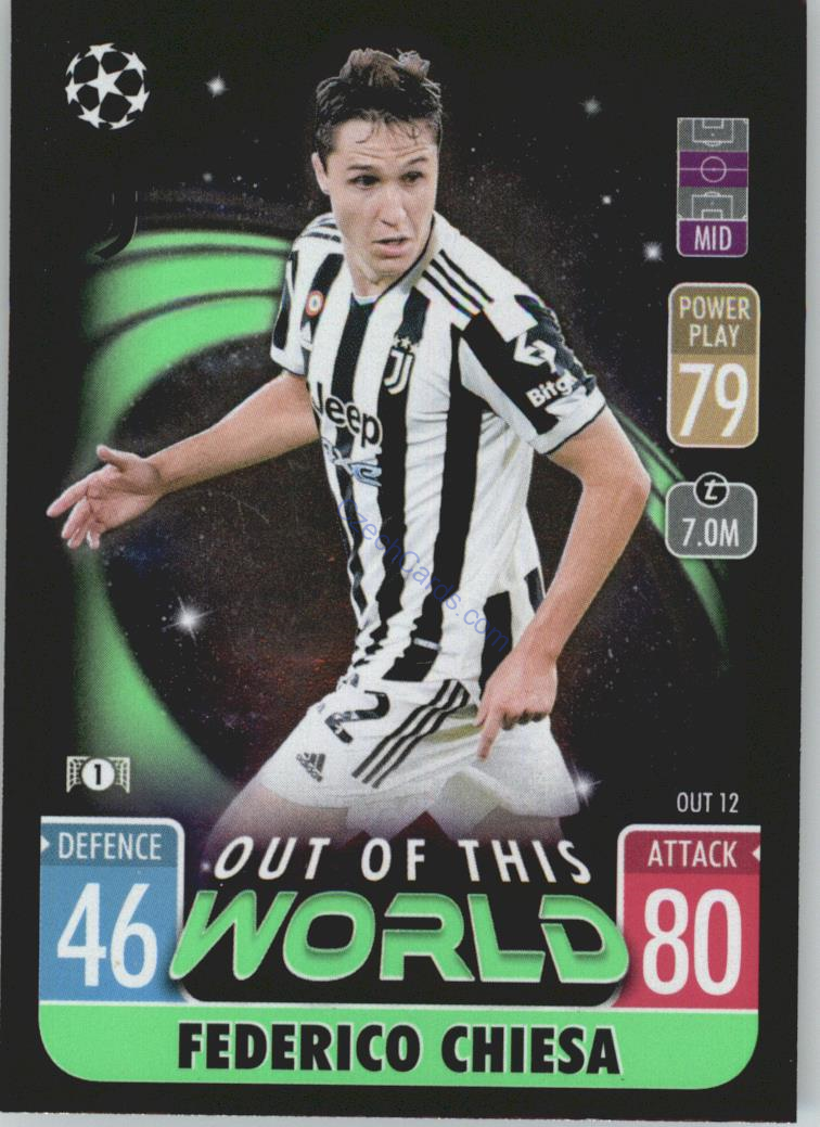 Federico Chiesa 2021/22 Match Attax Extra #OUT 12