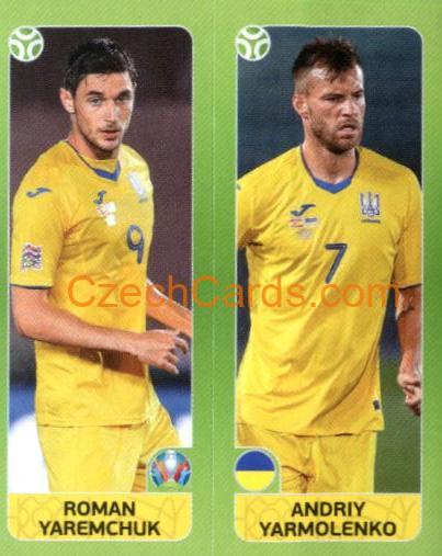Yaremchuk / Yarmolenko 2020 Panini UEFA Euro Tournament Ed. Blue #309