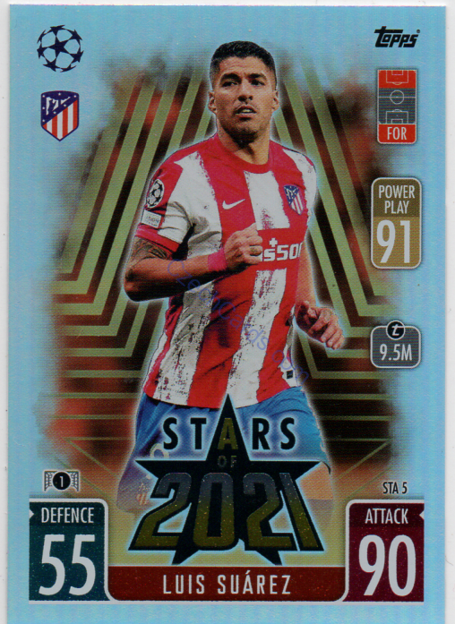 Luis Suárez 2021/22 Match Attax Extra Stars of 2021 #STA 5