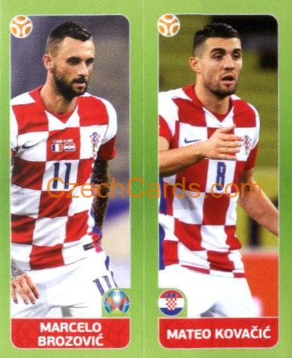 Brozović / Kovačić 2020 Panini UEFA Euro Tournament Ed. Blue #354