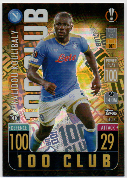 Kalidou Koulibaly 2021/22 Match Attax Extra 100 Club #CLU 2