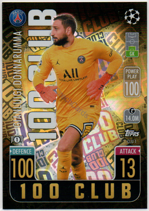 Gianluigi Donnarumma 2021/22 Match Attax Extra 100 Club #CLU 1
