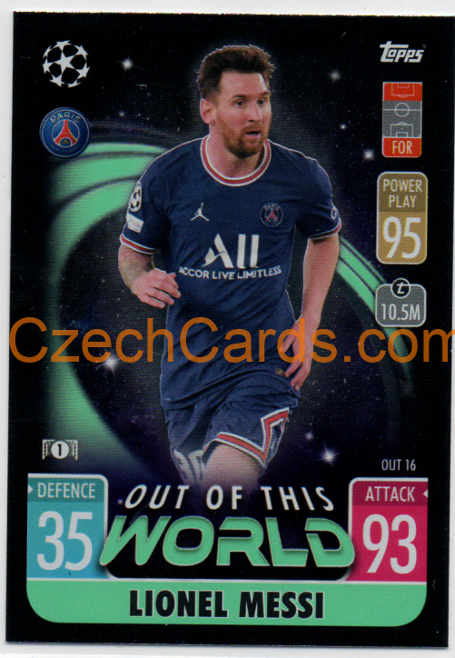 Lionel Messi 2021/22 Match Attax Extra #OUT 16