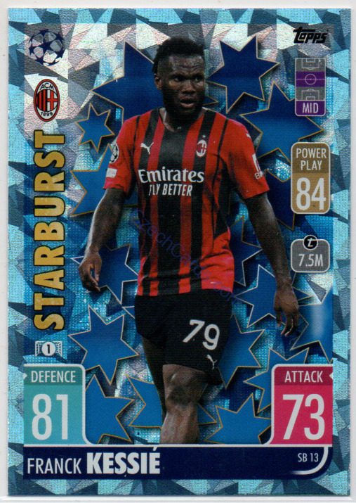 Franck Kessié 2021/22 Match Attax Extra Crystal Parallel #SB 13