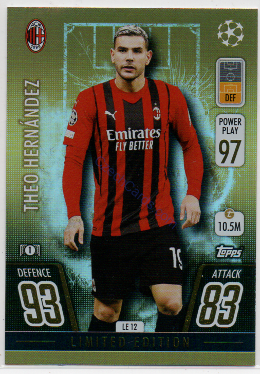 Theo Hernández 2021/22 Match Attax Extra Limited Edition #LE 12