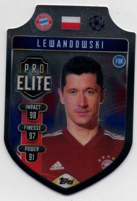 Robert Lewandowski Topps Match Attax 2021/22 Pro Elite Shield #SH 12