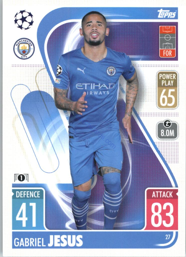 Gabriel Jesus Topps Match Attax 2021/22 #27