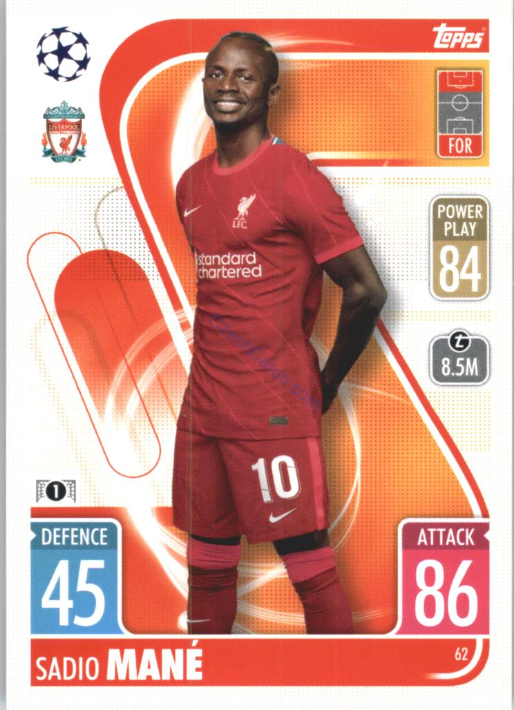 Sadio Mané Topps Match Attax 2021/22 #62