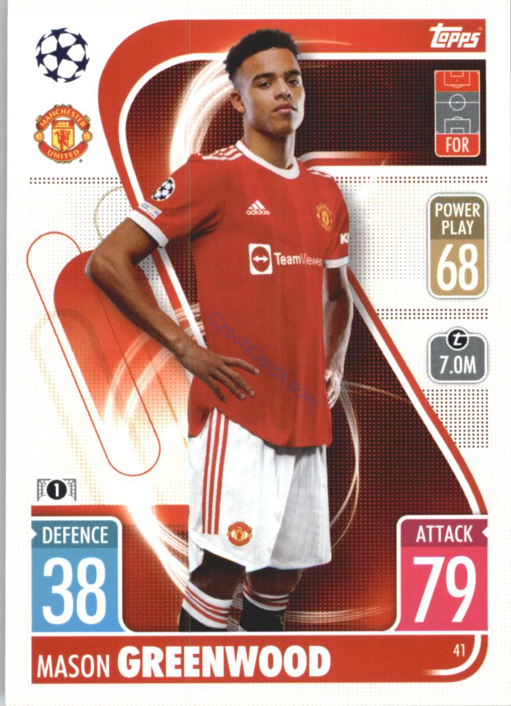 Mason Greenwood Topps Match Attax 2021/22 #41