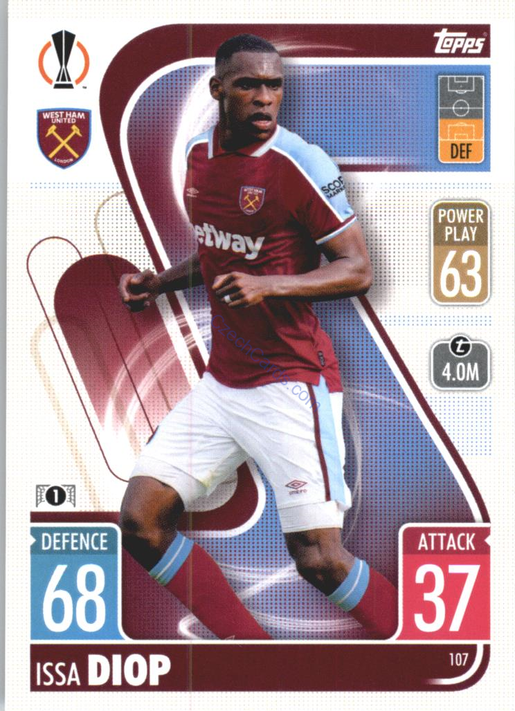 Issa Diop Topps Match Attax 2021/22 #107