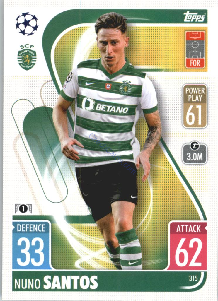 Nuno Santos Topps Match Attax 2021/22 #315