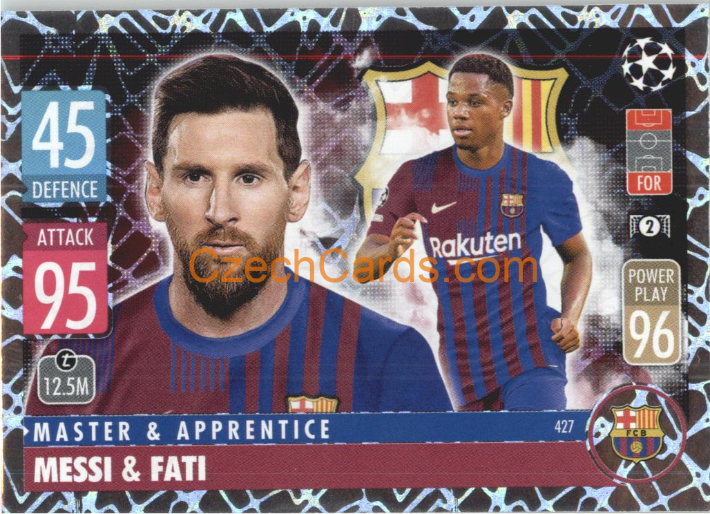 Messi & Fati Match Attax 2021/22 Master & Apprentice #427