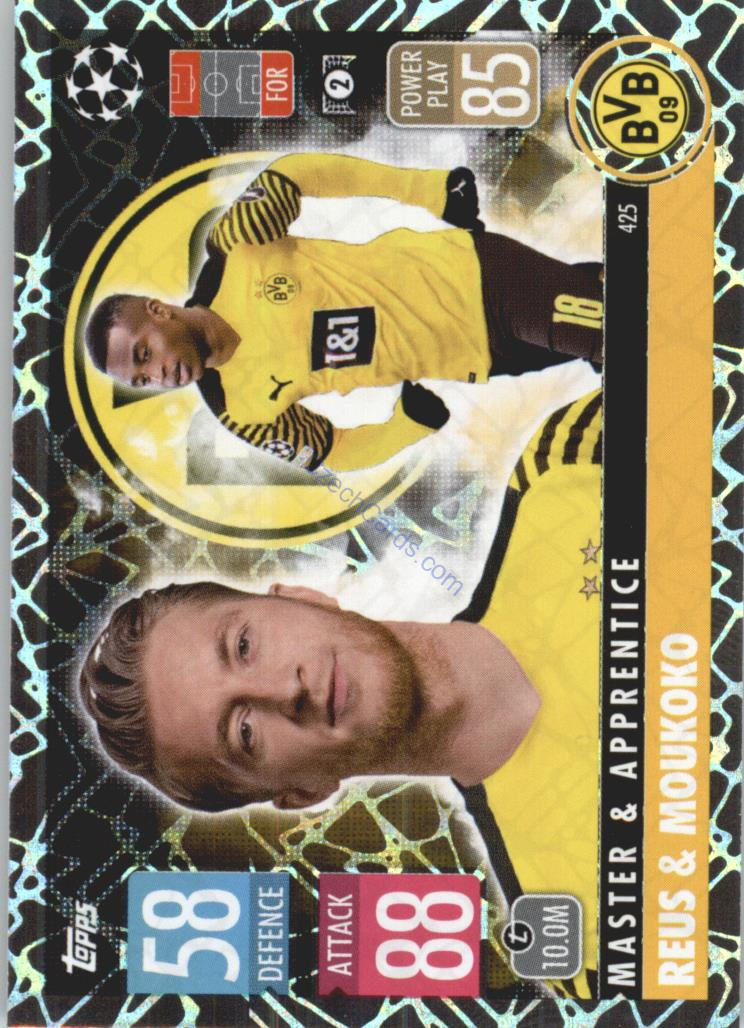 Reus & Moukoko Match Attax 2021/22 Master & Apprentice #425