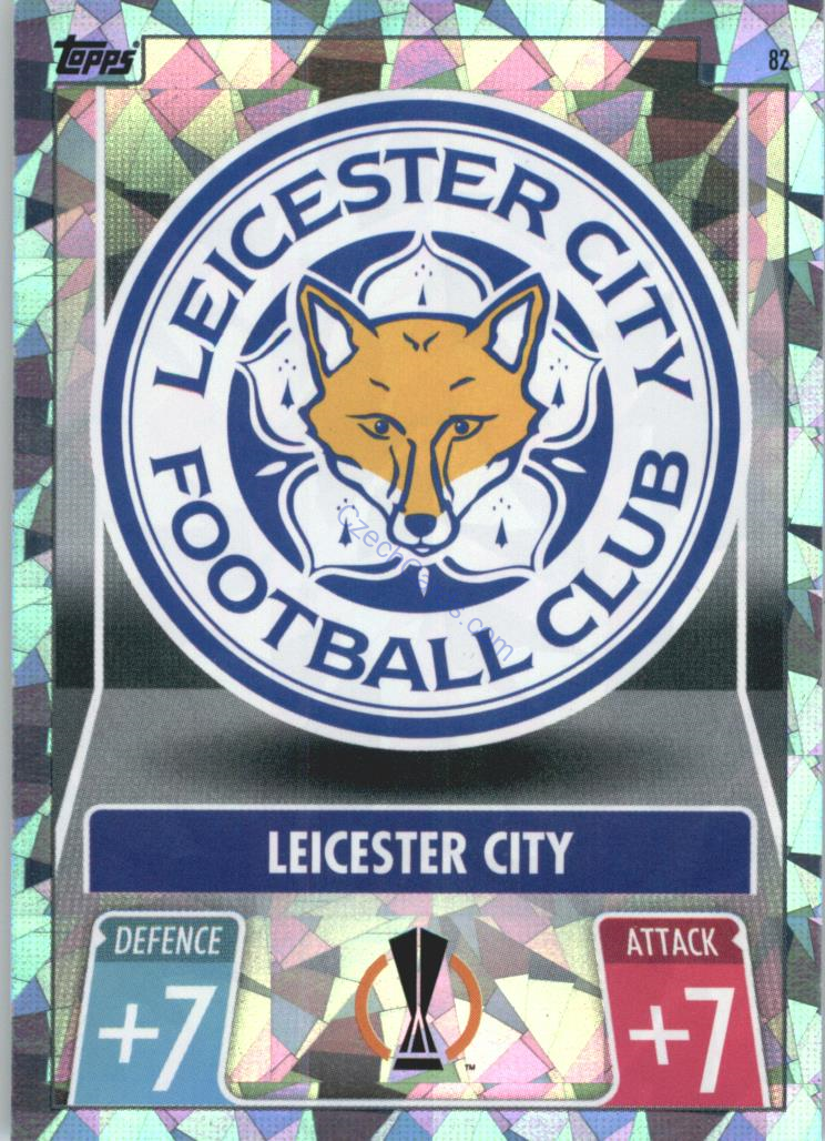 Leicester City Match Attax 2021/22 Team Badge Crystal Paralel #82