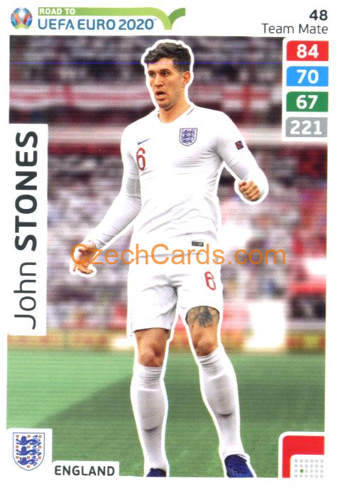 John Stones 2020 Panini Adrenalyn Road To UEFA EURO #48