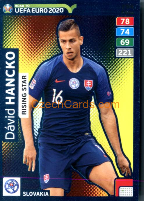 Dávid Hancko 2020 Panini Adrenalyn Road To UEFA EURO Rising Star #294