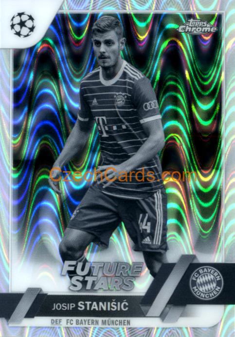 Josip Stanisic 2022/23 Topps Chrome Club Competitions #16 Black and White
