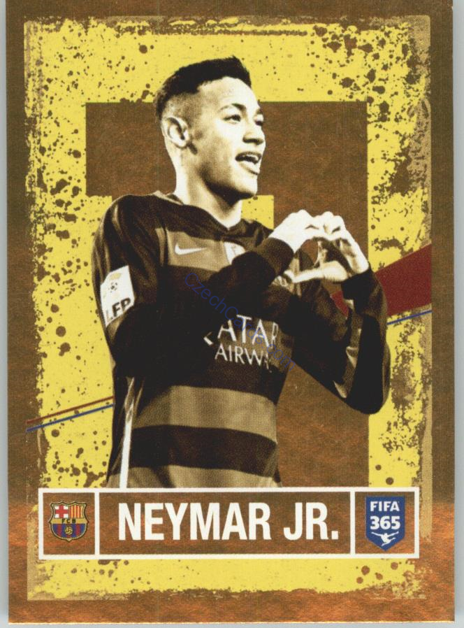 Neymar Jr. Panini 2017 FIFA 365  Golden Sticker #5