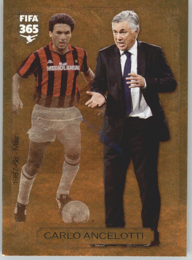 Carlo Ancelotti Panini 2017 FIFA 365  Golden Sticker #14