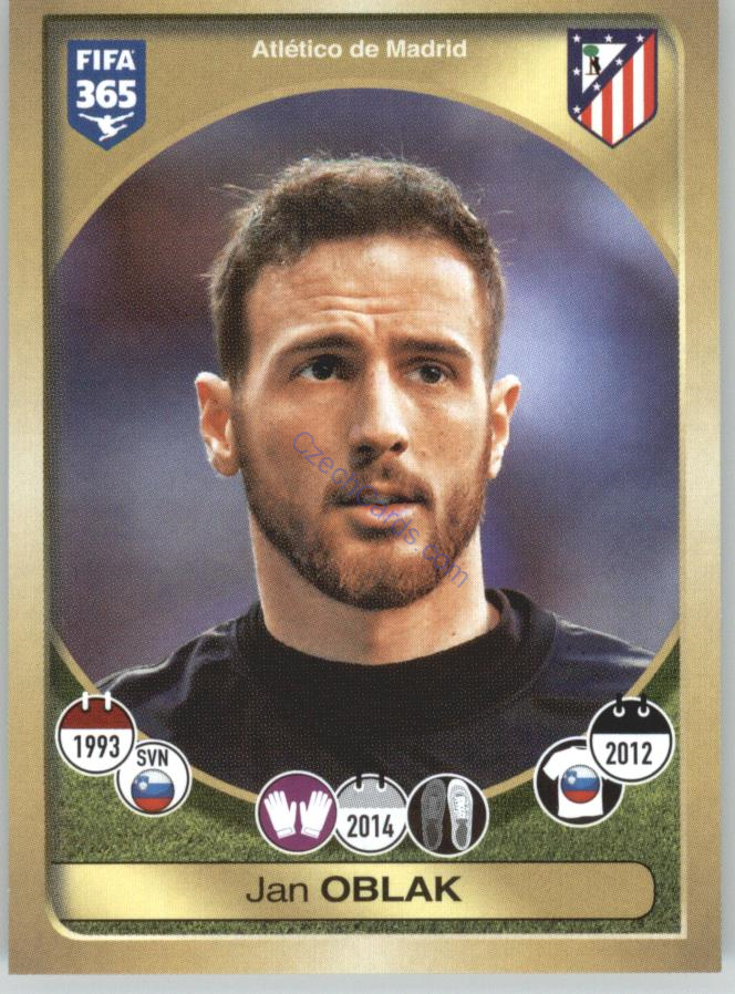 Jan Oblak Panini 2017 FIFA 365 Sticker #46