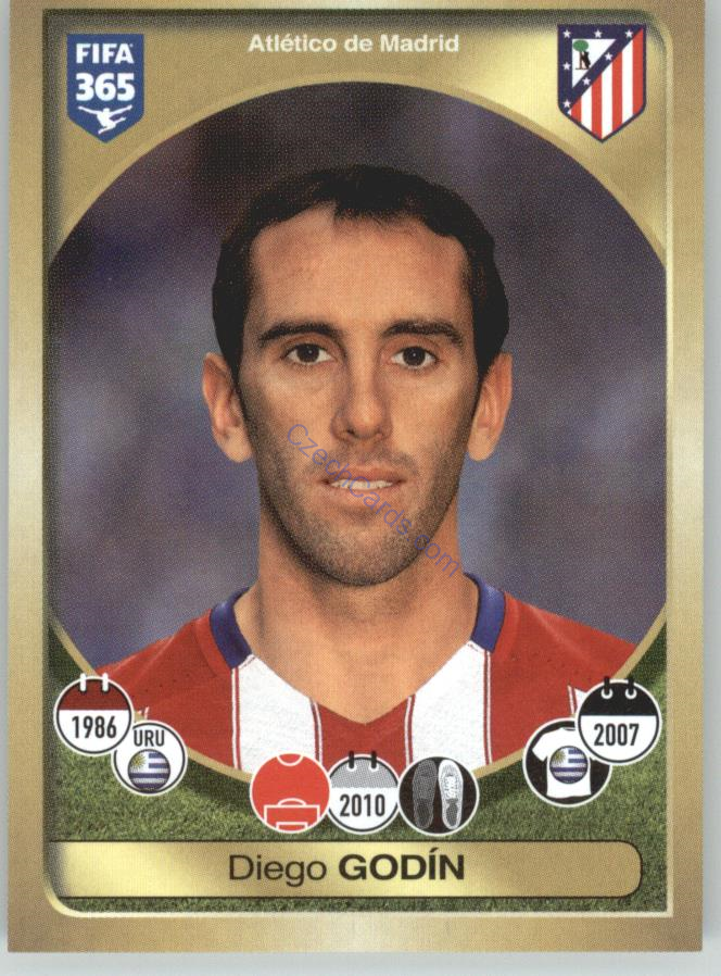 Diego Godín Panini 2017 FIFA 365 Sticker #48