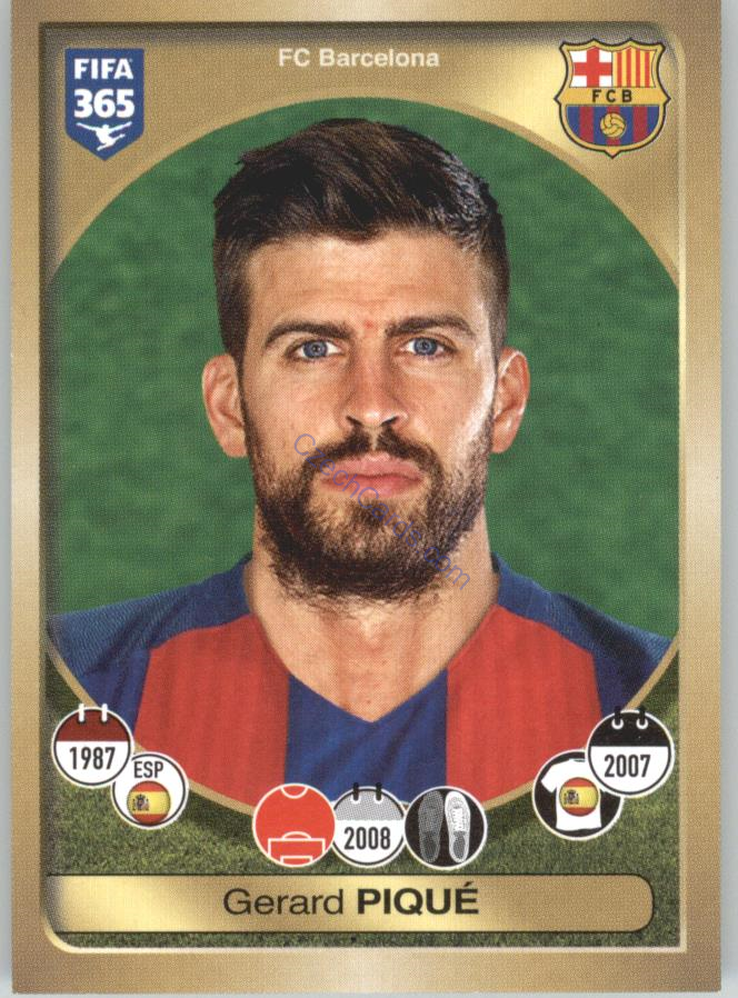 Gerard Piqué Panini 2017 FIFA 365 Sticker #62