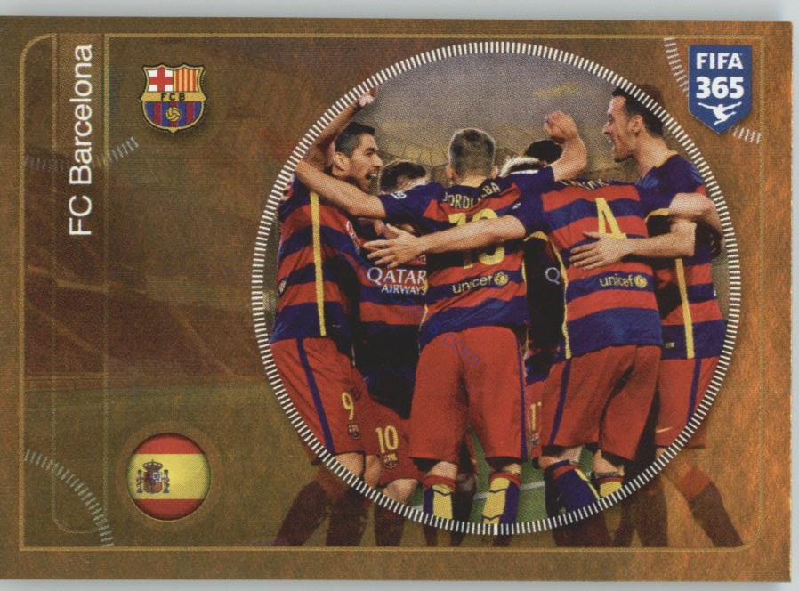 FC Barcelona team Panini 2017 FIFA 365 Golden Sticker #64