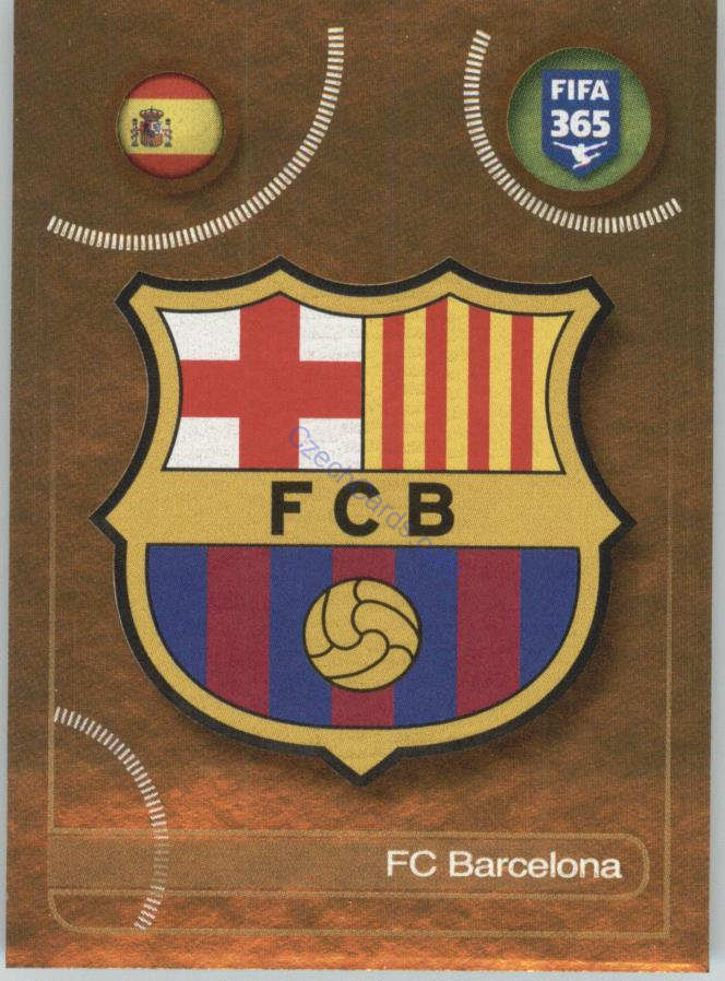 FC Barcelona logo Panini 2017 FIFA 365 Golden Sticker #65