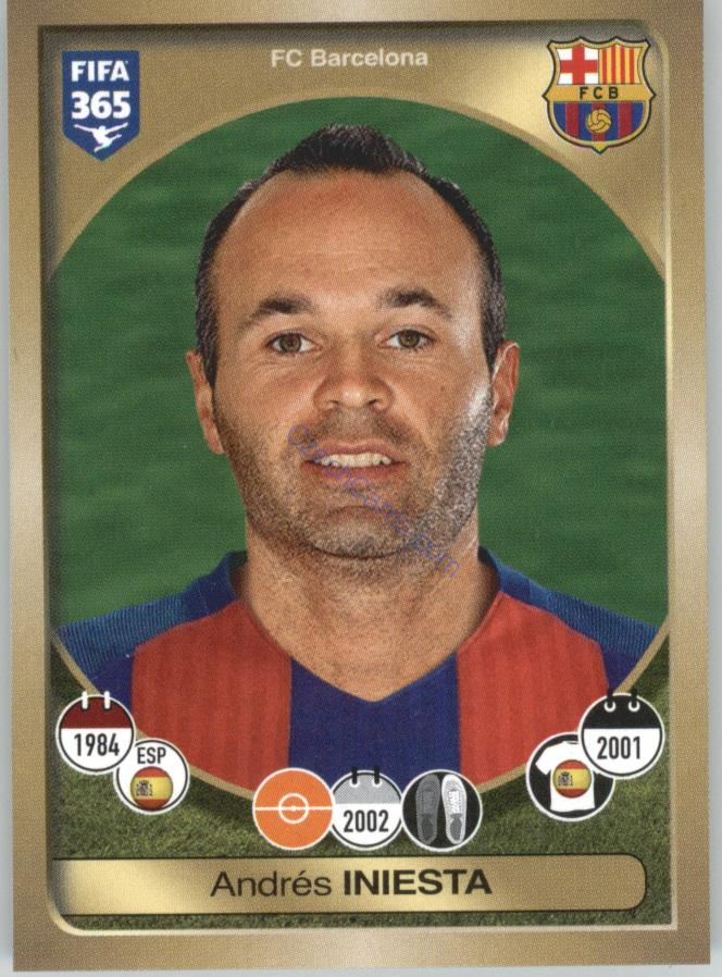 Andrés Iniesta Panini 2017 FIFA 365 Sticker #70