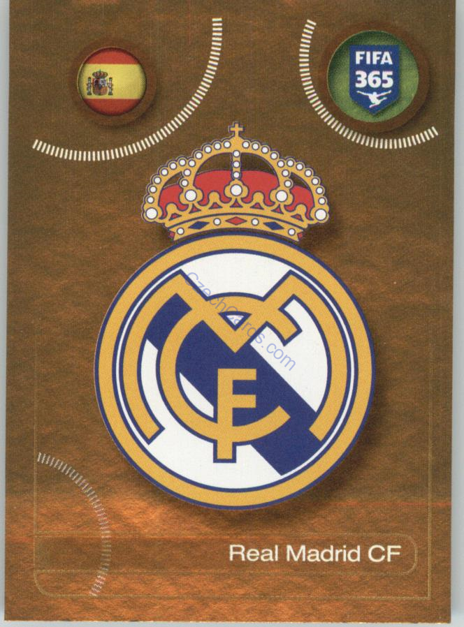 Real Madrid CF logo Panini 2017 FIFA 365 Golden Sticker #79