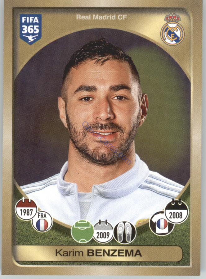 Karim Benzema Panini 2017 FIFA 365 Sticker #86