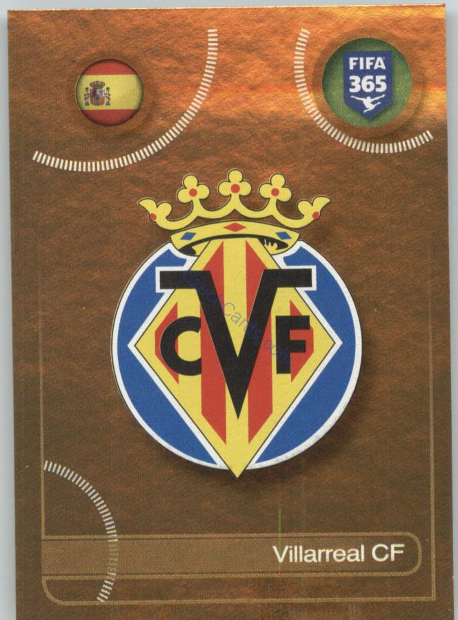Villarreal CF logo Panini 2017 FIFA 365 Golden Sticker #93