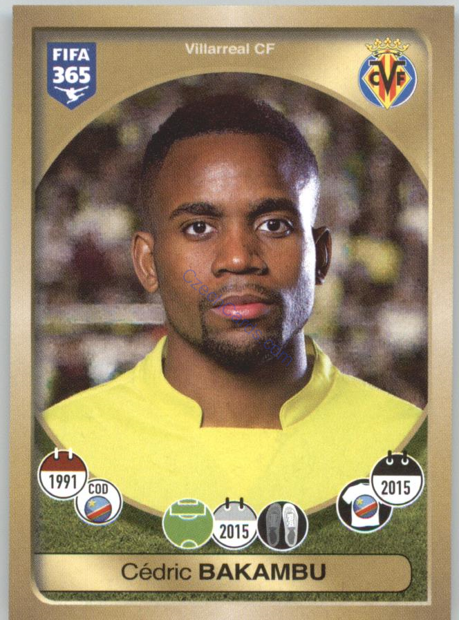 Cédric Bakambu Panini 2017 FIFA 365 Sticker #100