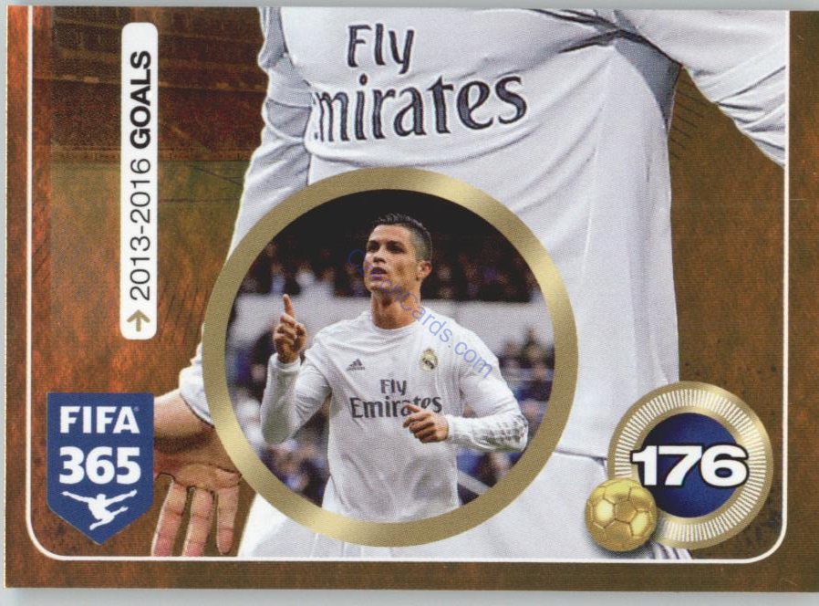 Cristiano Ronaldo Panini 2017 FIFA 365 Golden Sticker #104