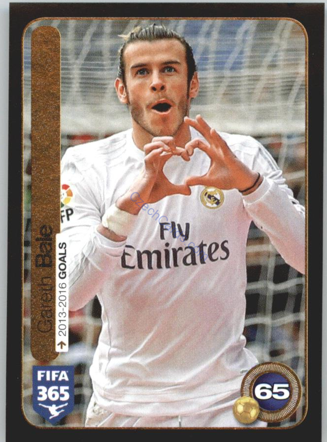 Gareth Bale Panini 2017 FIFA 365 Dark Shiny Sticker #106