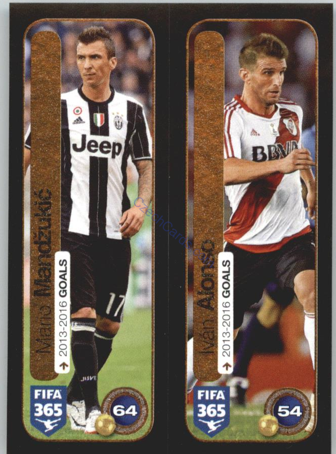 Mandžukić, Alonso Panini 2017 FIFA 365 Sticker #107