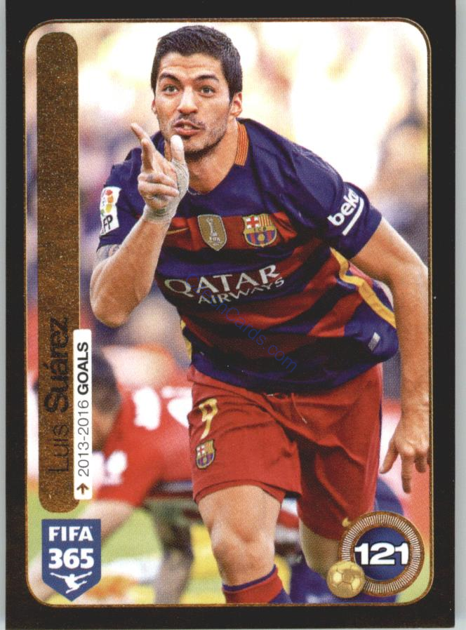 Luis Suárez Panini 2017 FIFA 365 Golden Sticker #111