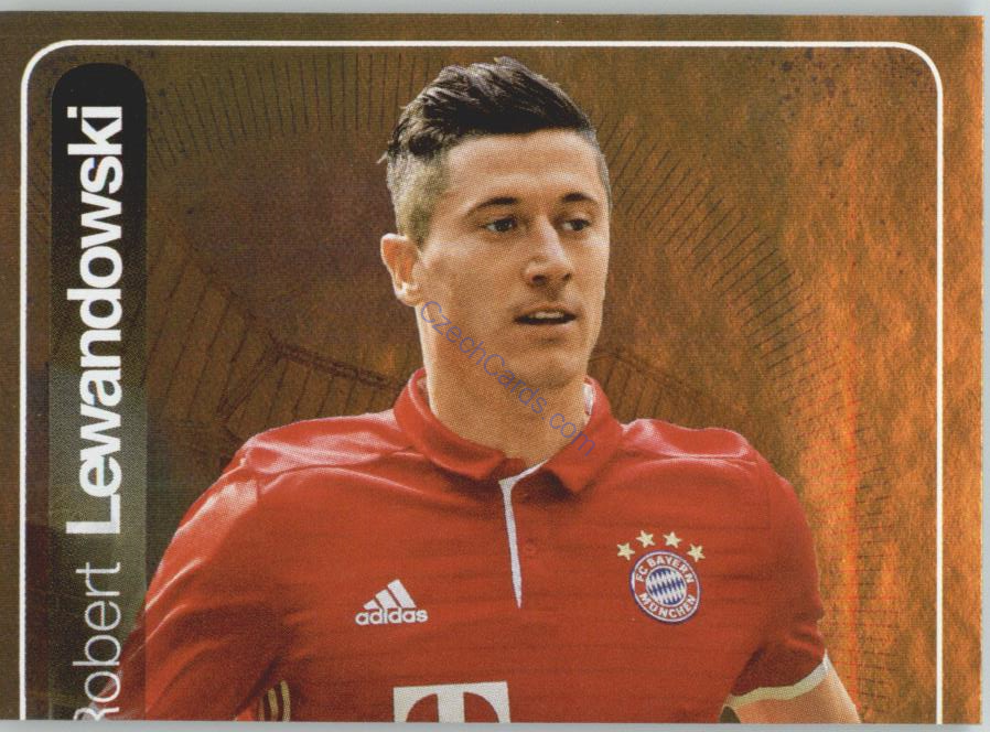 Robert Lewandowski Panini 2017 FIFA 365 Golden Sticker #114