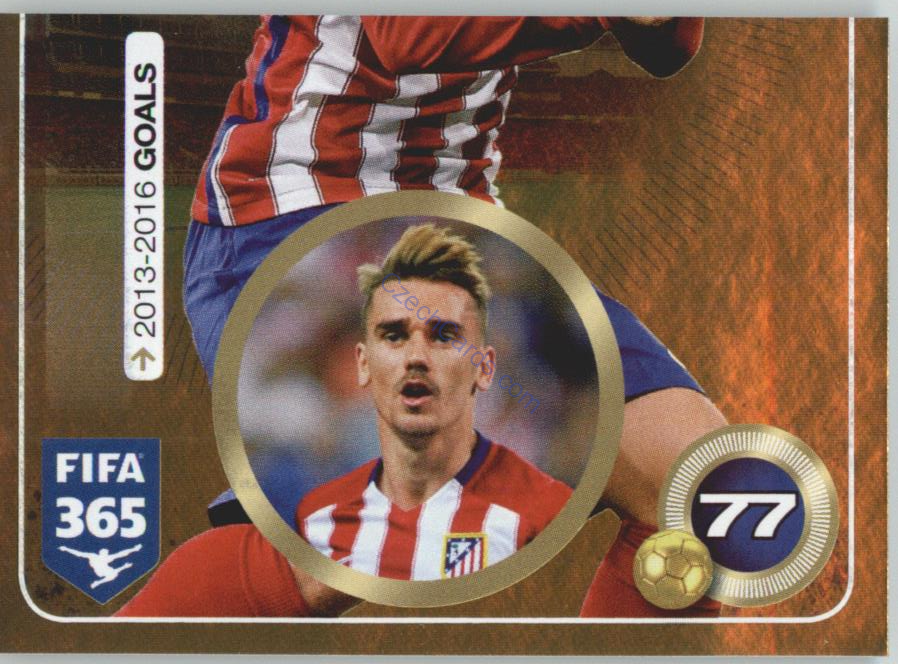 Antoine Griezmann Panini 2017 FIFA 365 Golden Sticker 2/2 #117