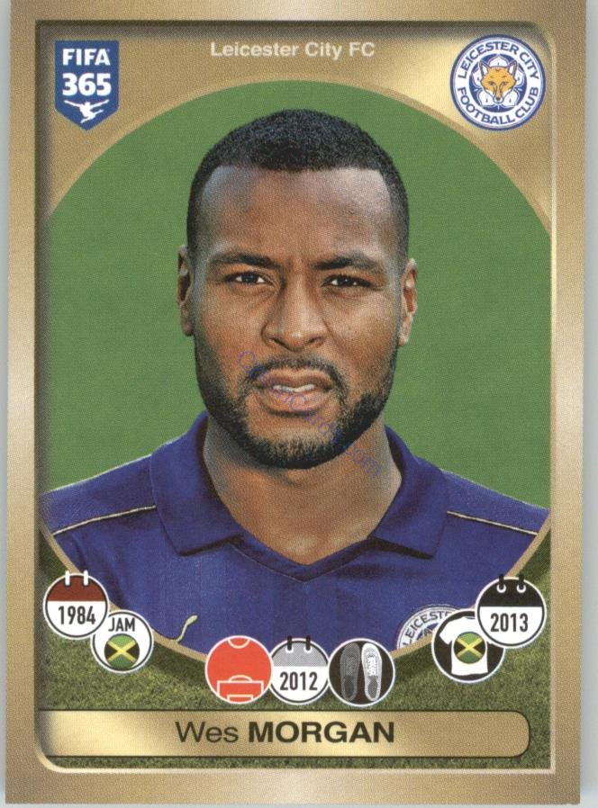 Wes Morgan Panini 2017 FIFA 365 Sticker #121