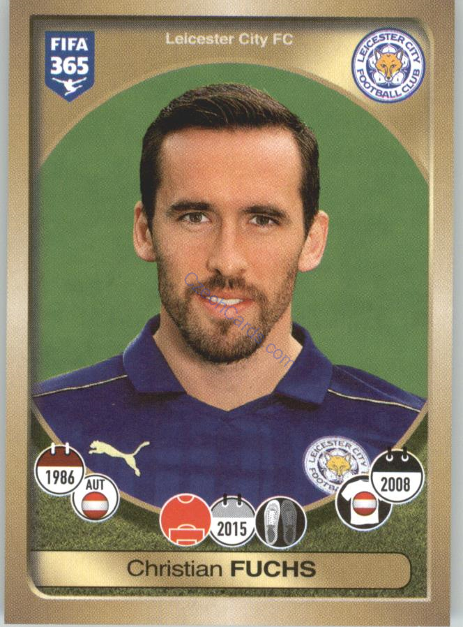 Christian Fuchs Panini 2017 FIFA 365 Sticker #123