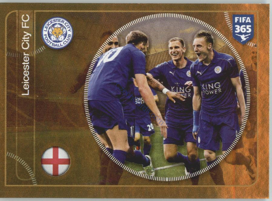 Leicester City FC team Panini 2017 FIFA 365 Golden Sticker #124