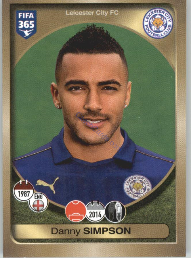 Danny Simpson Panini 2017 FIFA 365 Sticker #126