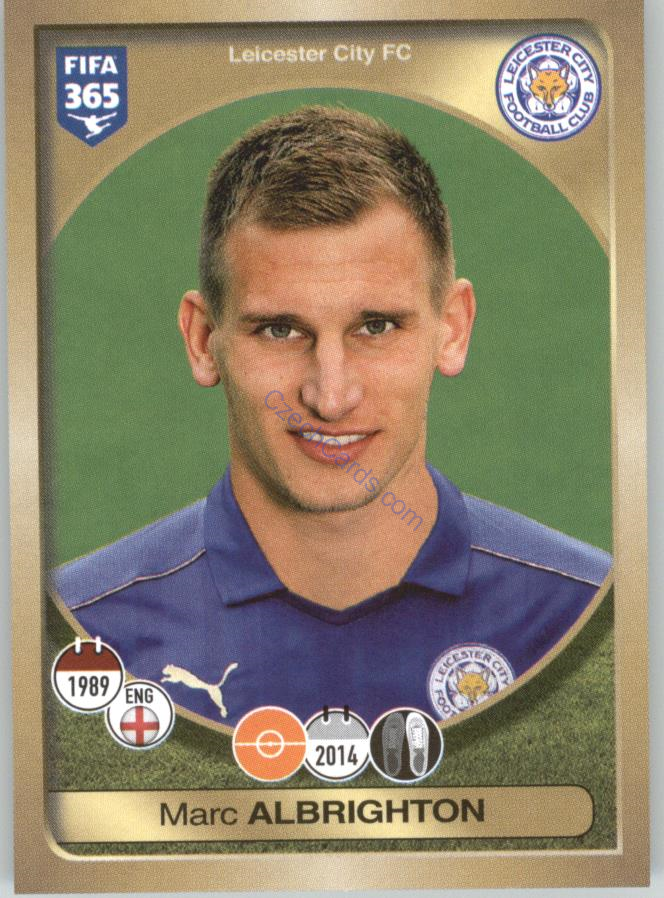 Marc Albrighton Panini 2017 FIFA 365 Sticker #128