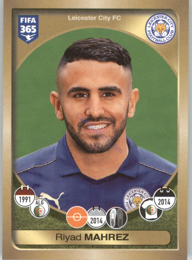 Riyad Mahrez Panini 2017 FIFA 365 Sticker #129