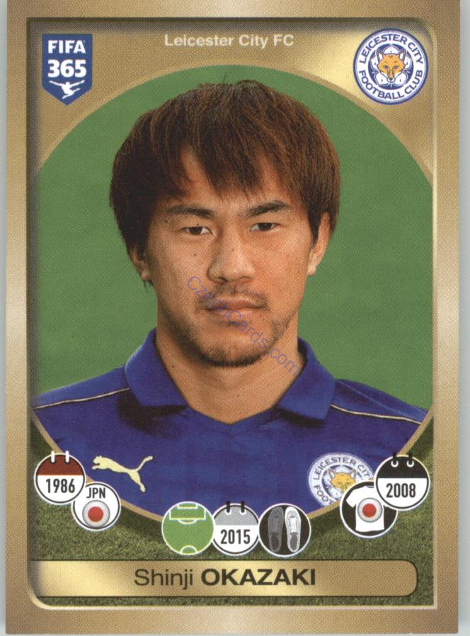Shinji Okazaki Panini 2017 FIFA 365 Sticker #130