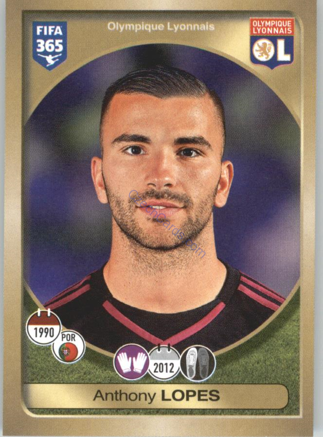 Anthony Lopes Panini 2017 FIFA 365 Sticker #134