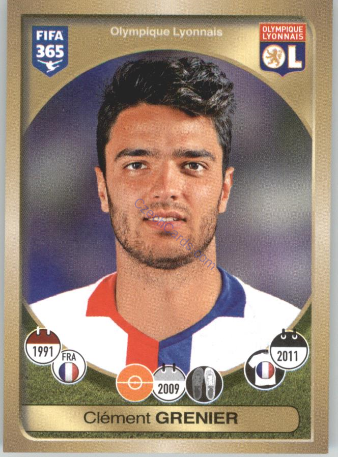 Clément Grenier Panini 2017 FIFA 365 Sticker #142