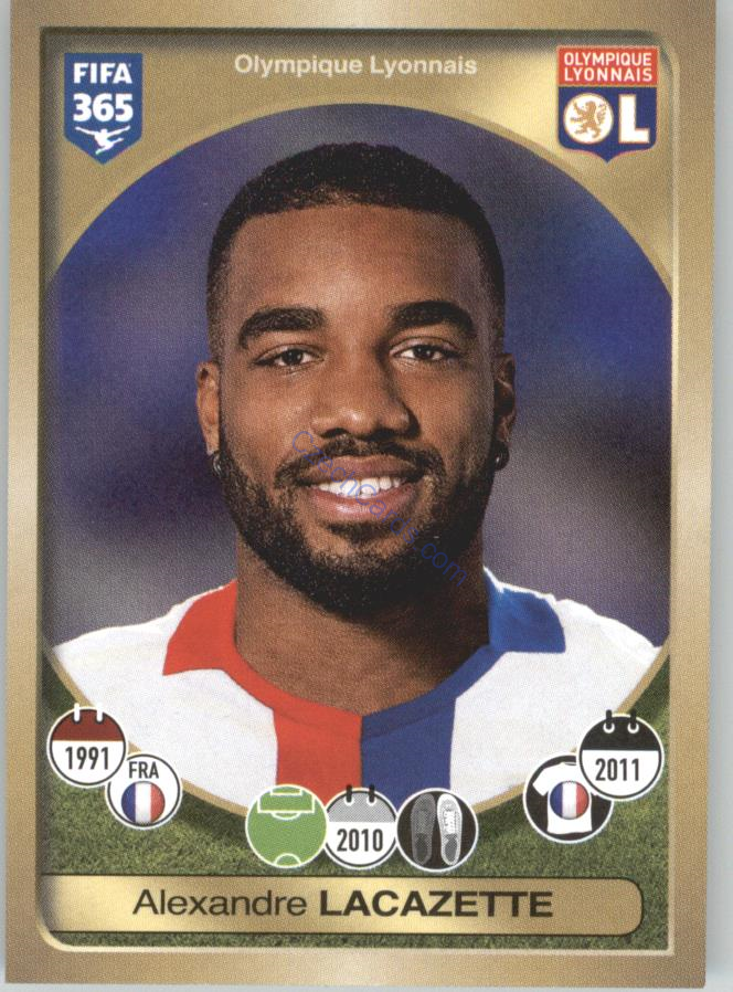 Alexandre Lacazette Panini 2017 FIFA 365 Sticker #147