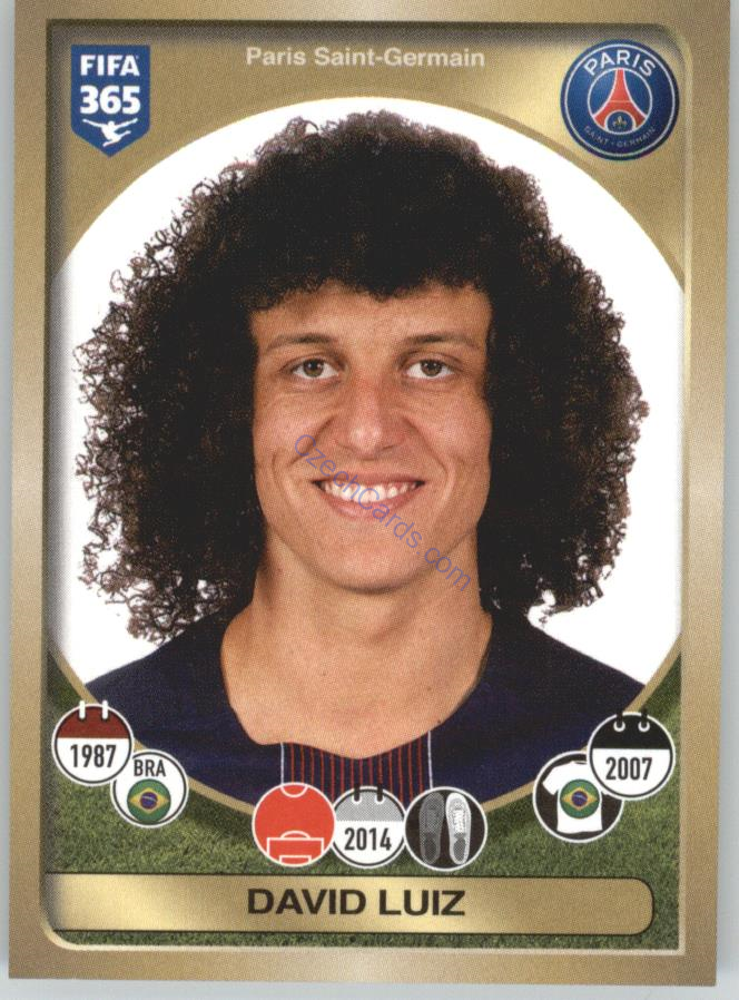 David Luiz Panini 2017 FIFA 365 Sticker #163